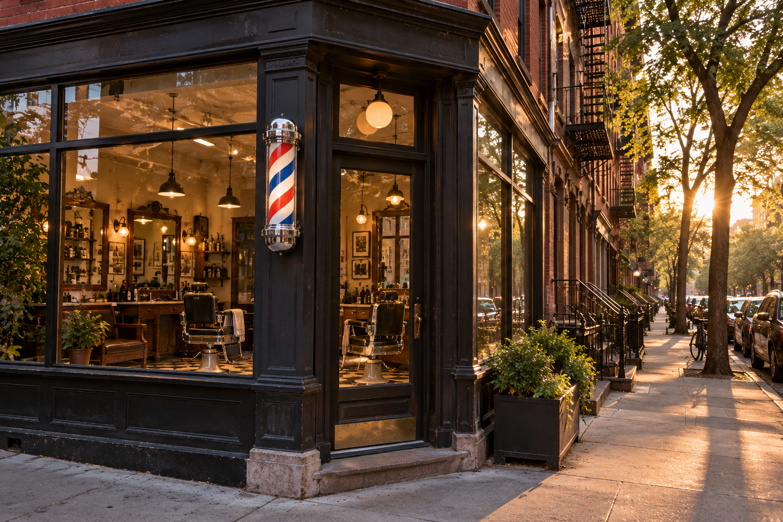B & H Barber Shop storefront at 60 Avenue A in the East Village, NYC.